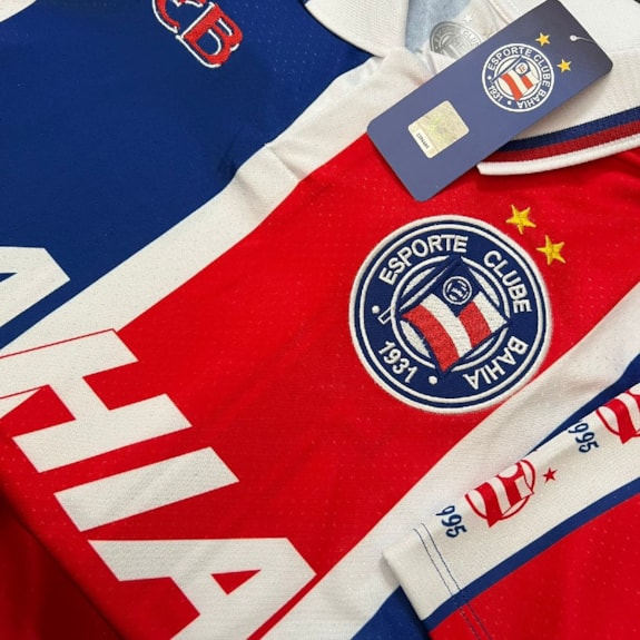 Camisa Bahia Esquadrão Polo Retrô 1995 Tricolor - Masculino