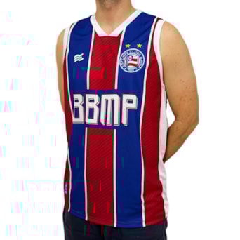 Camisa Bahia Esquadrão Regata Basquete BBMP 88 Tricolor - Masculino