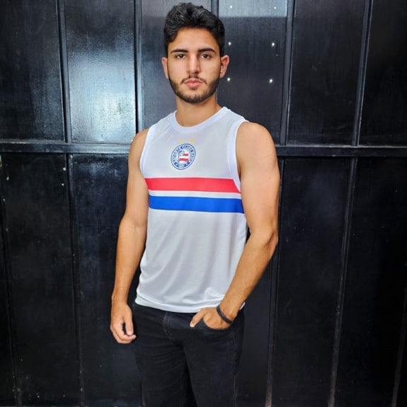 Camisa Bahia Esquadrão Regata Branca - Masculino
