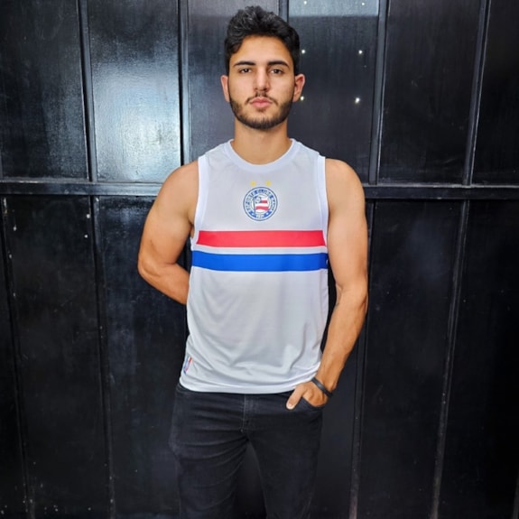 Camisa Bahia Esquadrão Regata Branca - Masculino