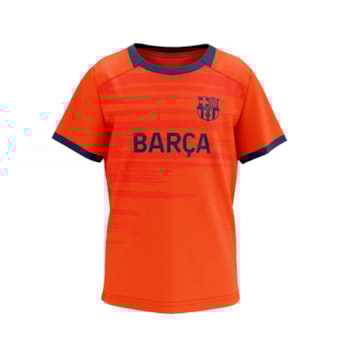 Camisa Barcelona Chalkboard Laranja - Infantil
