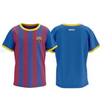 Camisa Barcelona Illuvium Listras  - Infantil