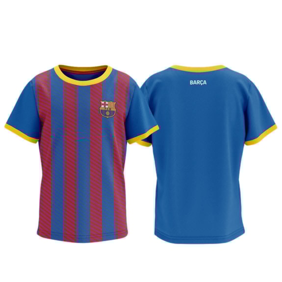 Camisa Barcelona Illuvium Listras  - Infantil