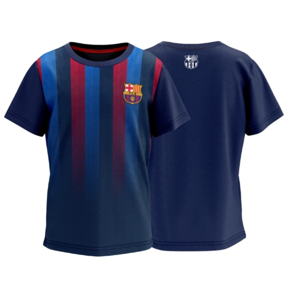 Camisa Barcelona Stamina Listras - Infantil