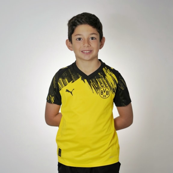 Camisa Borussia Dortmund Puma 25/26 Uniforme 1 Torcedor - Infantil