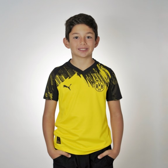 Camisa Borussia Dortmund Puma 25/26 Uniforme 1 Torcedor - Infantil