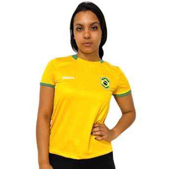 Camisa Brasil Baby Look Ipê - Feminina