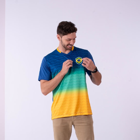 Camisa Brasil Casual Samba - Masculino