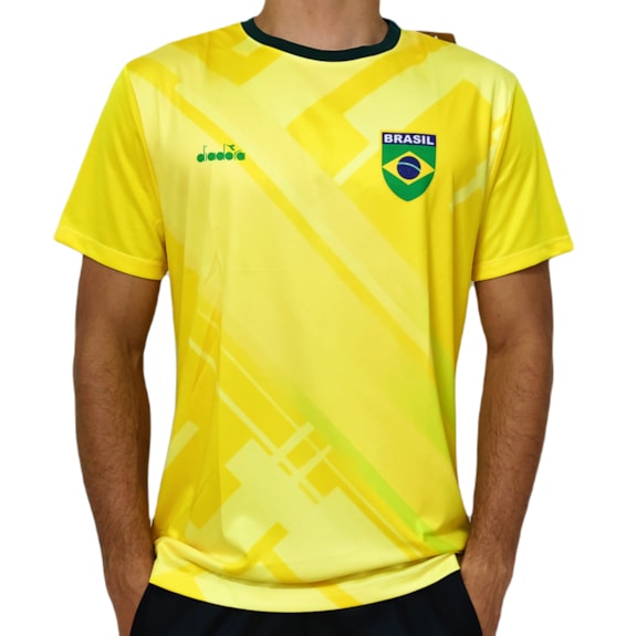 Camisa Brasil Diadora Penta Bandeira - Masculino