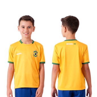 Camisa Brasil Ipê Amarela - Infantil