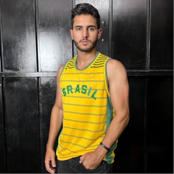 Camisa Brasil Regata Oscar #14 Pan 87 - Masculino