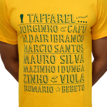 Camisa Brasil Retro Escalação Tetra 1994 Algodão - Masculino