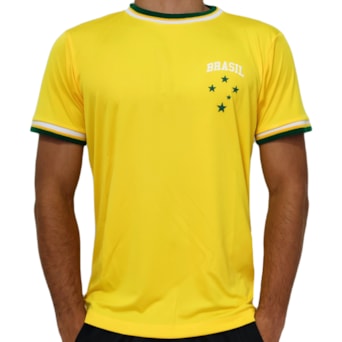 Camisa Brasil Torcedor Estrela Amarela Wunder - Masculino