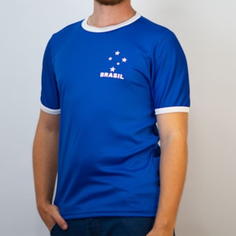 Camisa Brasil Uniforme 2 Torcedor Estrela Azul - Masculino