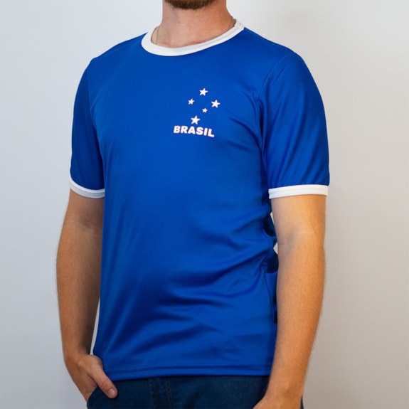 Camisa Brasil Uniforme 2 Torcedor Estrela Azul - Masculino