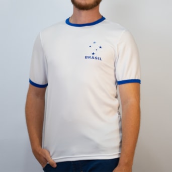 Camisa Brasil Uniforme 3 Torcedor Estrela Branco - Masculino