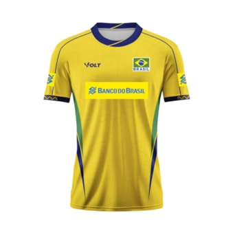 Camisa Brasil Vôlei Volt 2025 Jogo 1 Amarela - Feminina
