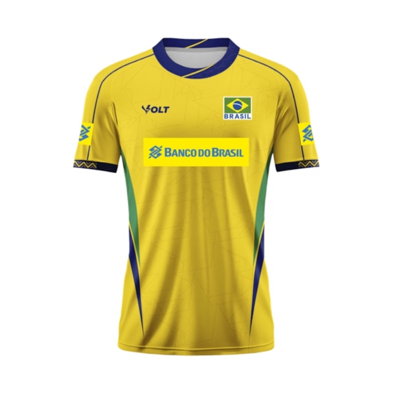 Camisa Brasil Vôlei Volt 2025 Jogo 1 Amarela - Feminina