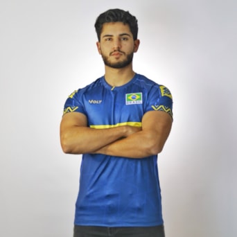 Camisa Brasil Vôlei Volt 2025 Jogo 2 Azul - Masculino