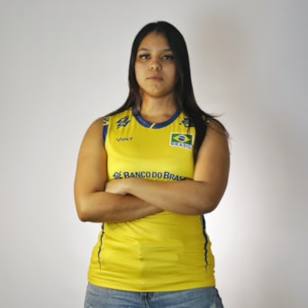 Camisa Brasil Vôlei Volt Regata 2025 Jogo 1 Amarela - Feminina
