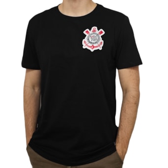 Camisa Corinthians Algodão Símbolo Bordado - Masculino