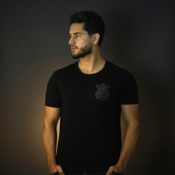 Camisa Corinthians All Black Algodão - Masculino
