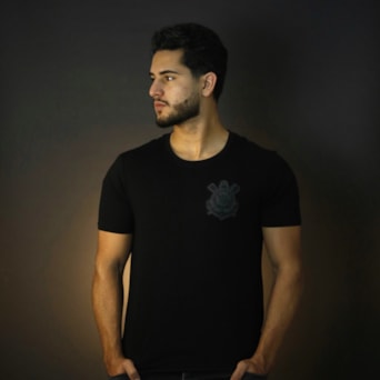 Camisa Corinthians All Black Algodão - Masculino
