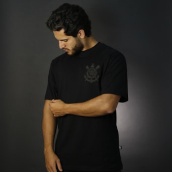 Camisa Corinthians All Black Mosqueteiro - Masculino
