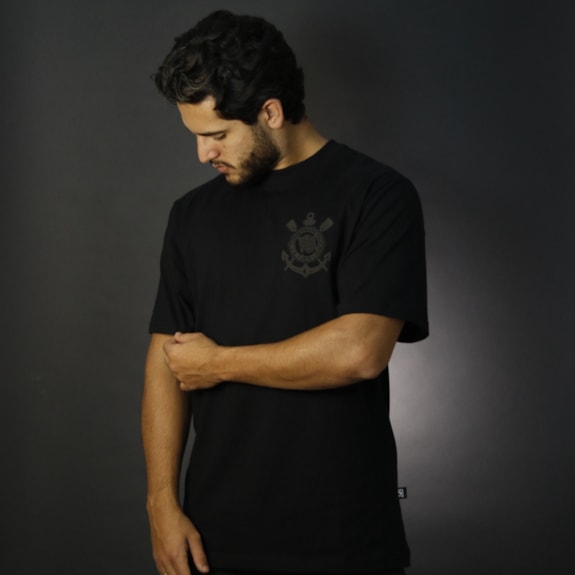 Camisa Corinthians All Black Mosqueteiro - Masculino