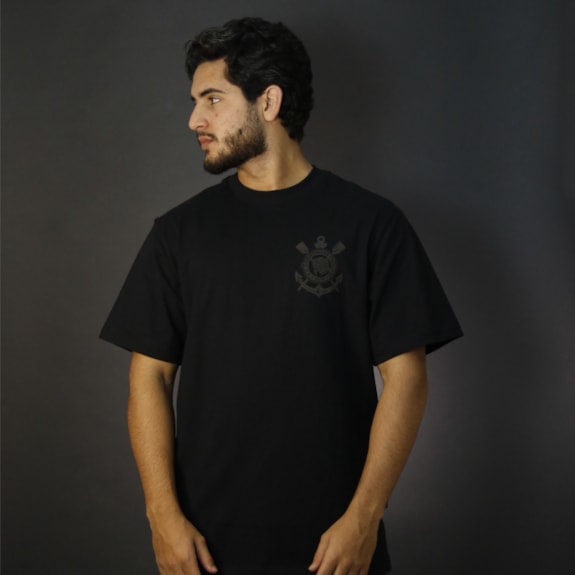 Camisa Corinthians All Black Mosqueteiro - Masculino