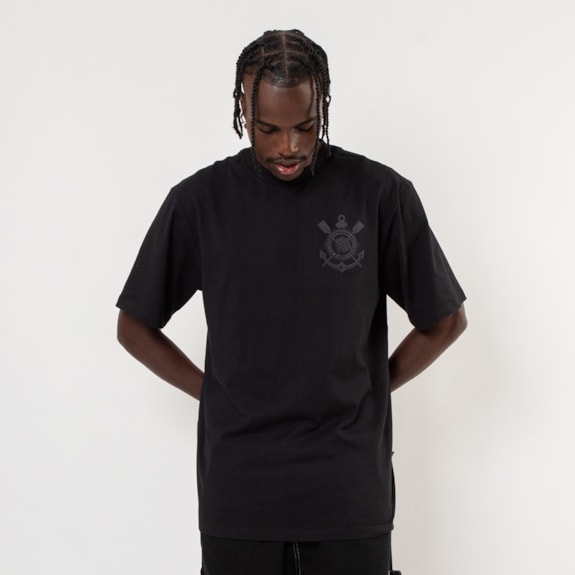 Camisa Corinthians All Black Mosqueteiro - Masculino