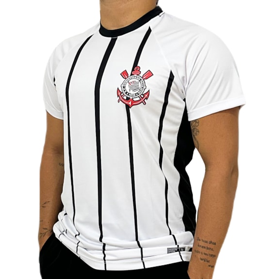 Camisa Corinthians Alvinegro Raglan - Masculino