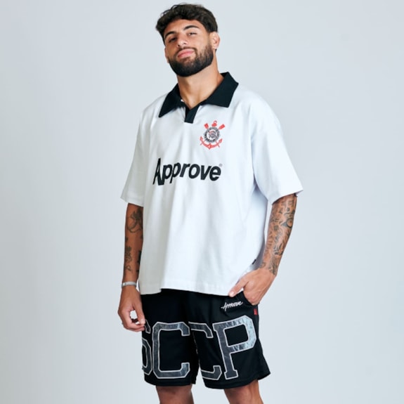 Camisa Corinthians Approve Polo Oversized Basic - Masculino
