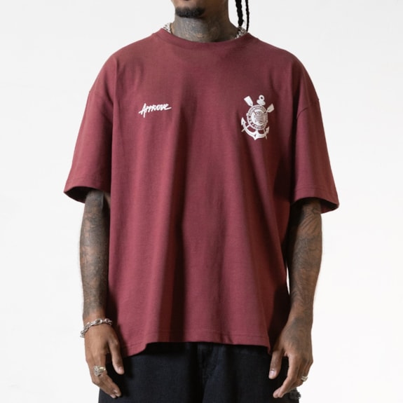 Camisa Corinthians Approve Trillab NFL Oversized Grená - Masculino