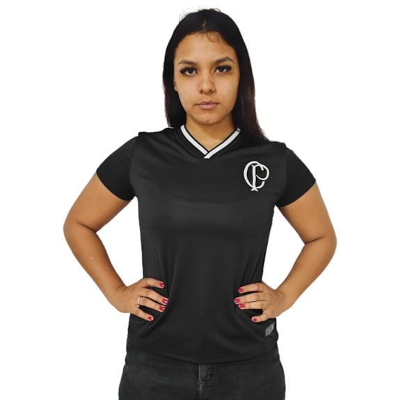 Camisa Corinthians Baby Look Símbolo CP - Feminina