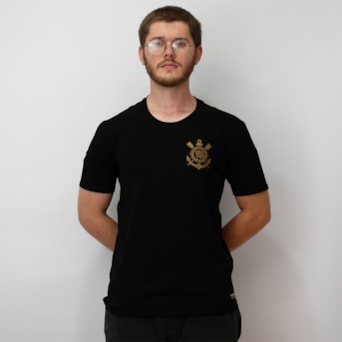 Camisa Corinthians Black Gold Algodão - Masculino