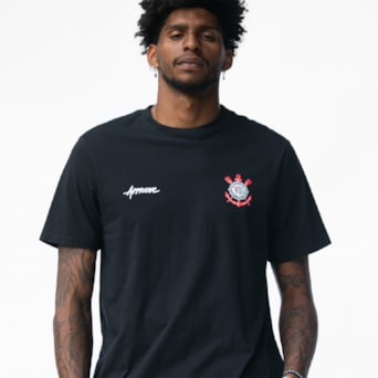 Camisa Corinthians CP Bold Approve Preto - Masculino