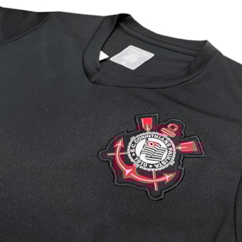 Camisa Corinthians Decote V Bordado - Infantil