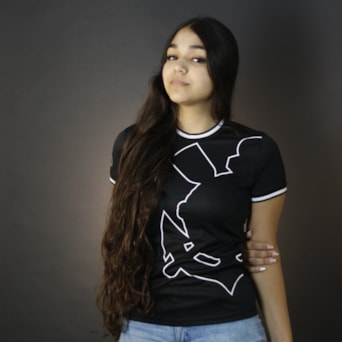 Camisa Corinthians Escudo Timão Preto - Feminina