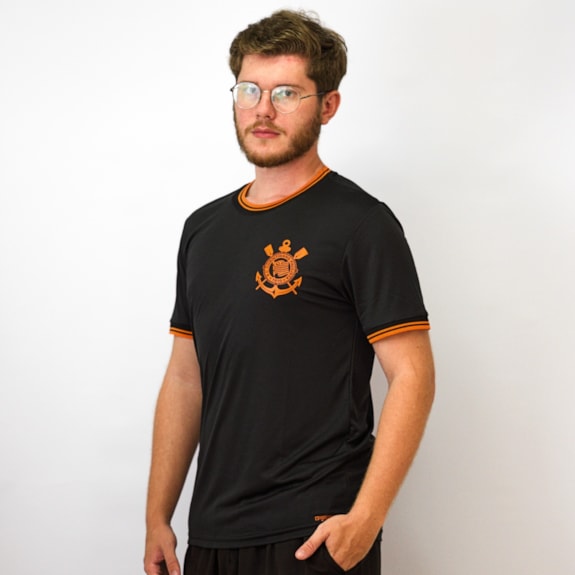 Camisa Corinthians Estampada Dry Laranja -  Masculino