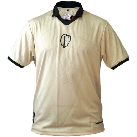 Camisa Corinthians Polo 115 Anos Bege - Masculino