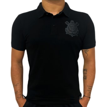 Camisa Corinthians Polo All Black - Masculino