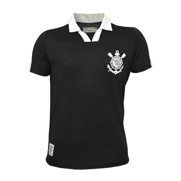 Camisa Corinthians Polo Block Preta - Masculino