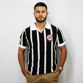 Camisa Corinthians Polo Retrô 1954 IV Centenário Paulista - Masculino