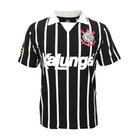 Camisa Corinthians Polo Retrô 1990 Kalunga Número 10 - Masculino