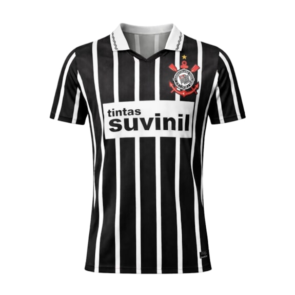 Camisa Corinthians Polo Retrô 1995 Suvinil Listrada - Masculino