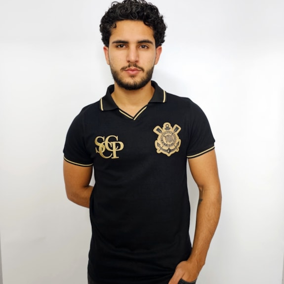 Camisa Corinthians Polo SCCP Gold - Masculino