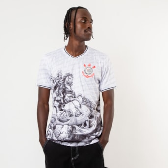 Camisa Corinthians Quebrada São Jorge Branca - Masculino