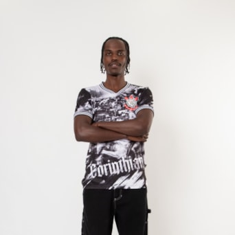 Camisa Corinthians Quebrada Timão 10 Preto - Masculino