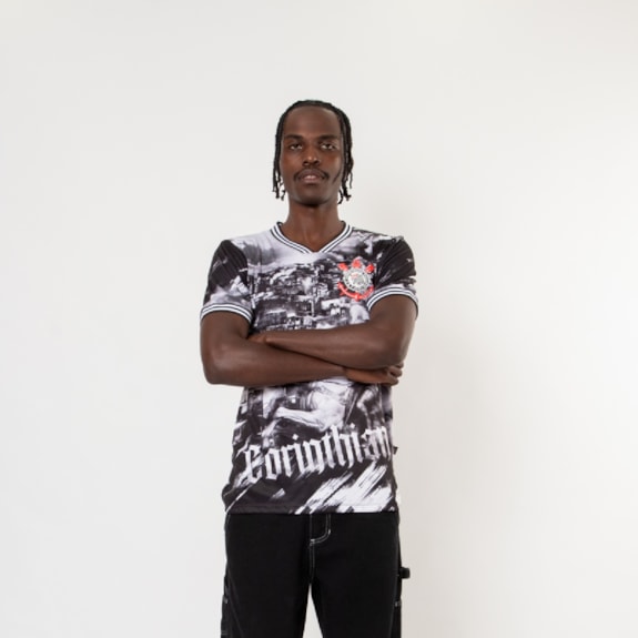 Camisa Corinthians Quebrada Timão 10 Preto - Masculino